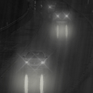 Few at 1200ft, Solid Overcast at 1900ft; Rain, mist cars driving down highway in heavy rain